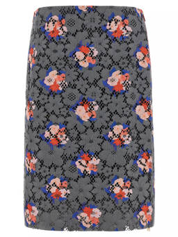 Fendi - Grey Fendi Bouquet Lace Skirt