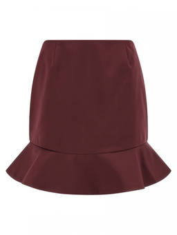 Rotate Birger Christensen - Maroon Flounced Skirt