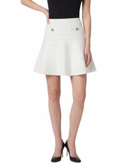 self-portrait - White Embellished Mini Skirt