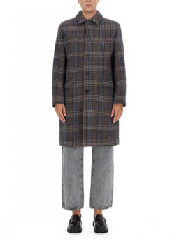 Etro - Brown Plaid Wool Coat