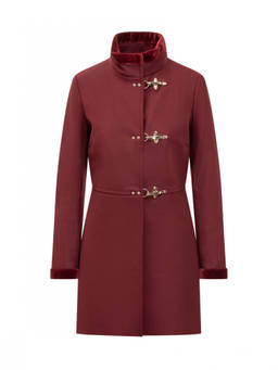 Fay - Red Mock Collar Trench Coat