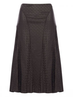 Fendi - Brown Jacquard Ff Silk Skirt