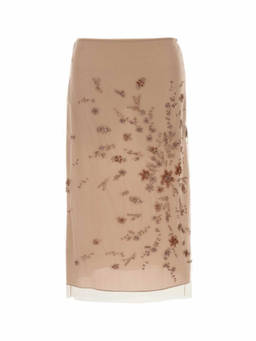 Fendi - Pink Embroidered Tulle Skirt