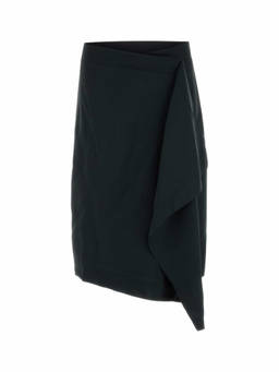AMI Paris - Black Wrapped Wool Skirt