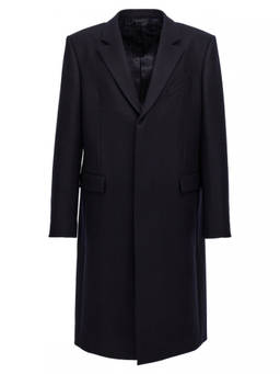Givenchy - Blue Single-Breasted Long Coat