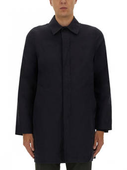 Ps By Paul Smith - Dark Blue Waterproof Coat