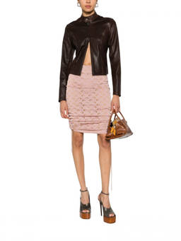 Marine Serre - Pink Logo Midi Skirt