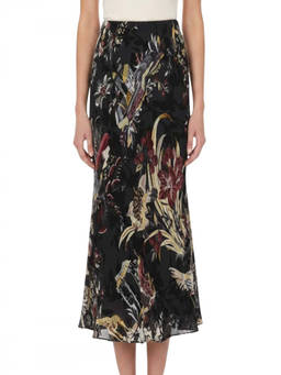 Etro - Black Floral Maxi Skirt