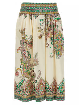 Etro - Multi-Color Paisley Flower Skirt