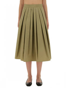 Aspesi - Beige Pleated Midi Skirt