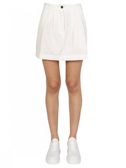 Department 5 - White Solid Mini Skirt