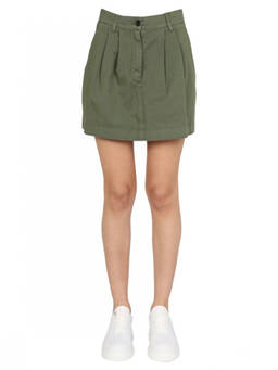 Department 5 - Khaki Solid Mini Skirt