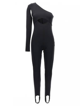 David Koma - Black Scuba Cut Out One Length Jumpsuit