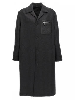 Fendi - Dark Grey Wool Trench Coat