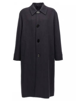 Fendi - Blue Double Wool Coat