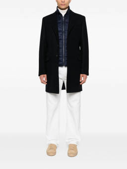 Fay - Navy Blue High-Neck Coat