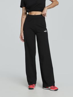 Puma - ESS Logo High-Waist Womens Black Trackpants