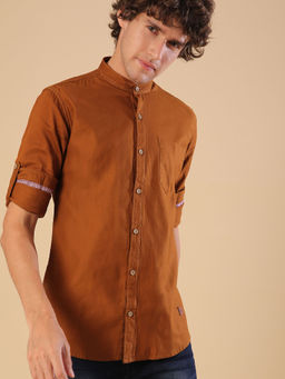 Campus Sutra - Men Stylish Solid Full Sleeve Casual Shirts