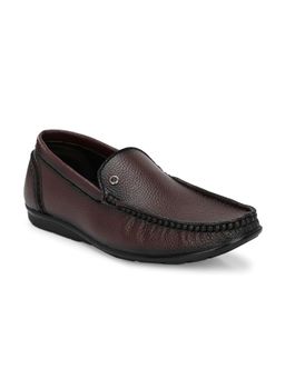 Hitz - Men's Brown Synthetic Slip-On Comfort Loafer Shoes