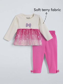 Hopscotch - Girls Pink Top & Leggings