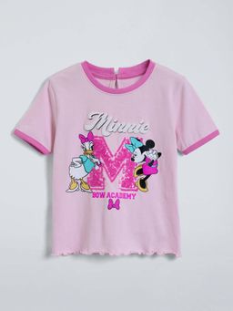 Hopscotch - Pink Cotton T-shirt