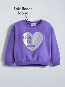 Hopscotch - Purple Typography Sweatshirt