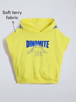 Hopscotch - Yellow Typography Hoodie