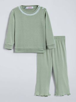 Hopscotch - Green Sweatshirt & Pant