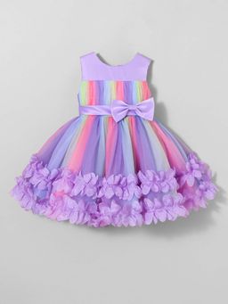 Hopscotch - Multi-Color Applique Dress