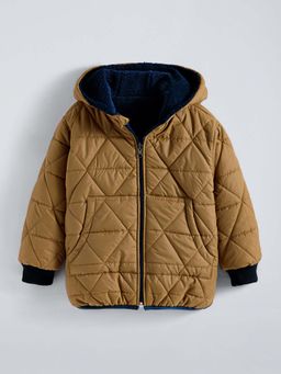 Hopscotch - Brown Reversible Colorblock Jacket