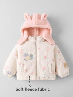 Hopscotch - Off White Fleece Jacket