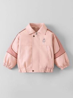 Hopscotch - Peach Colorblock Bear Jacket