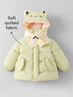 Hopscotch - Green Jacket with Scarf