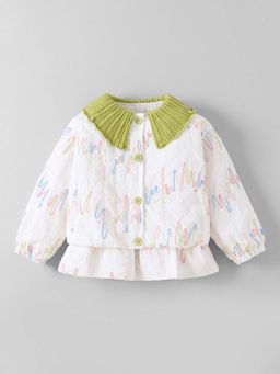 Hopscotch - White Embroidered Jacket