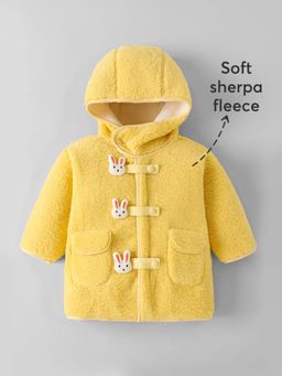 Hopscotch - Girls Yellow Textured Jacket