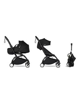 STOKKE - YOYO2 Stroller White Frame, 6+ Color Pack, YOYO bassinet Newborn version Black (0-4 Years)