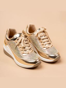 VANSON - Twinkle Kick Party Gold Sneakers