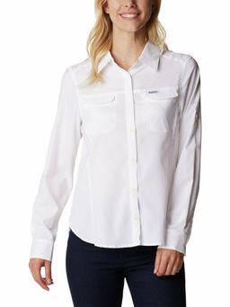 Columbia - Womens White Omni-Wick Silver Ridge Lite Long Sleeve Shirt