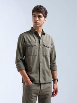 Flying Machine - Green Slim Fit Originals Shirt