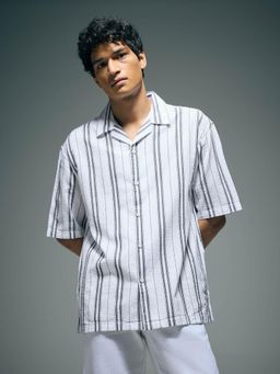 Flying Machine - White Pure Cotton Original Cuban Shirt