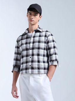 Flying Machine - White Plaid Checked Originals Shirt