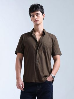 Flying Machine - Brown Pure Cotton Slim Fit Original Shirt