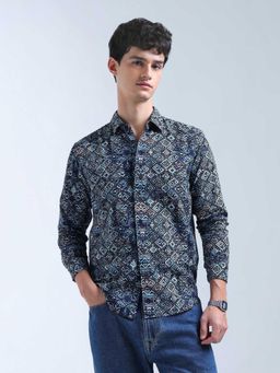 Flying Machine - Black Printed Slim Fit Shirt