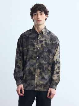 Flying Machine - Black All Over Printed Relaxed Fit Shirt