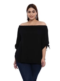 THE PINK MOON - Black Off-Shoulder Top