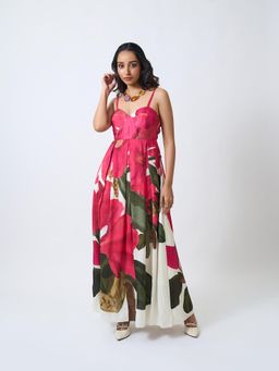 ETAR - Pink Flamingo Strappy Dress