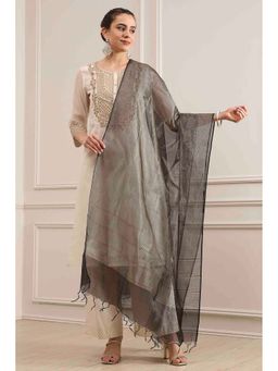 Biba - Black Polyester Yarn Dyed Dupatta