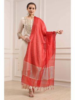 Biba - Red Polyester Yarn Dyed Dupatta