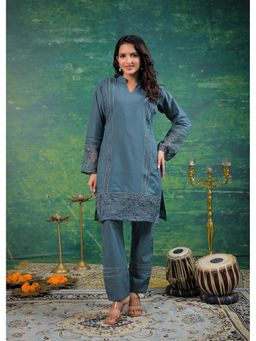 Autumnlane - Gaurisha Teal Cut Work Kurta with Pant