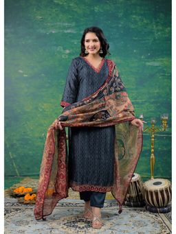 Autumnlane - Katy Midnight Printed Kurta with Pant and Dupatta